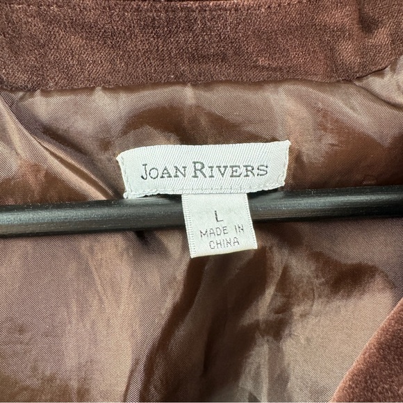 Joan Rivers Brown Textured Button-Up Top Size Large - Picture 4 of 8